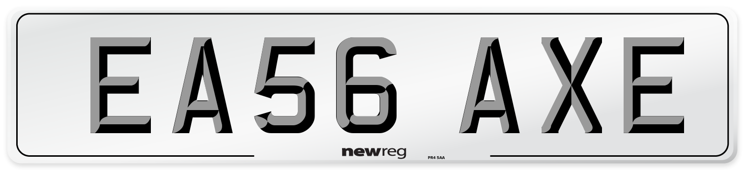 EA56 AXE Number Plate from New Reg